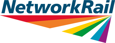 Network Rail rainbow logo in support of Pride