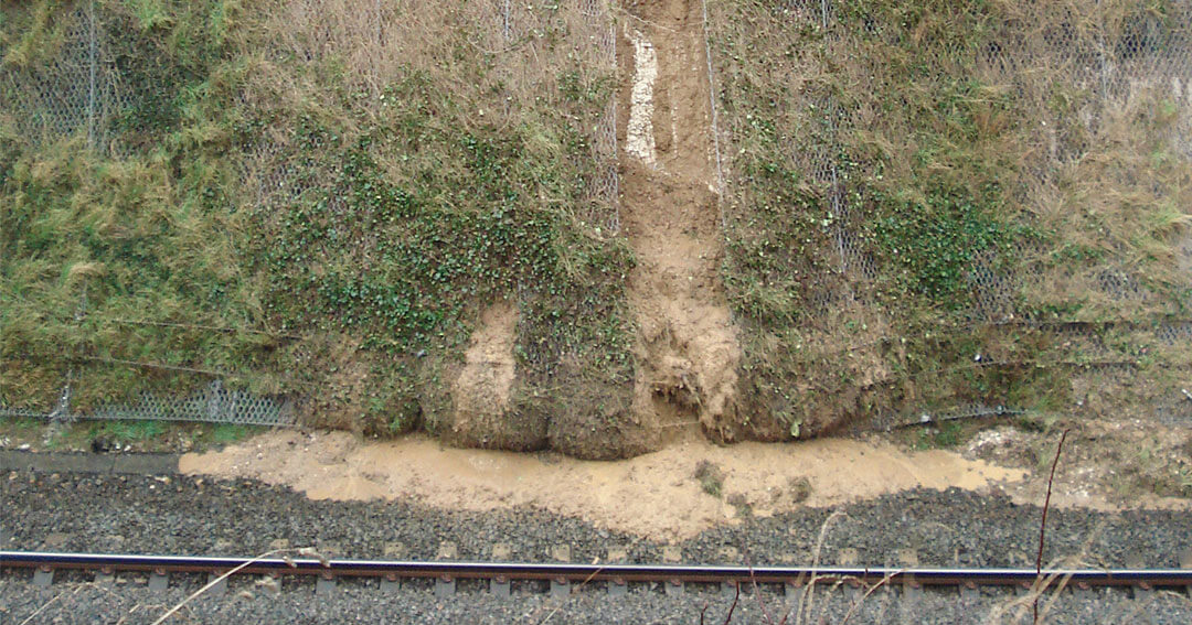 山坡上稳定性下降