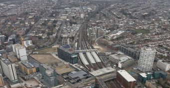 Aerial photo of East Croydon