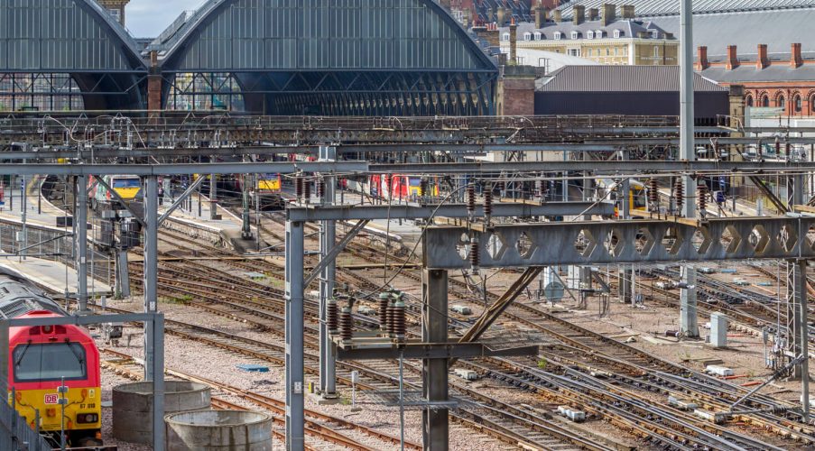 The tracks at Kings Cross station