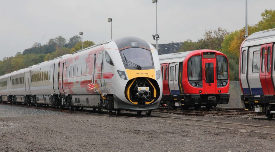 Hitachi IEP Class 800 and Bombardier S Stock in Asfordby sidings