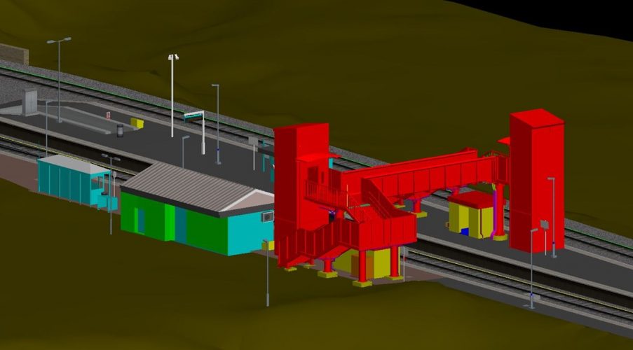 Cadoxton Station新桥桥的艺术家印象