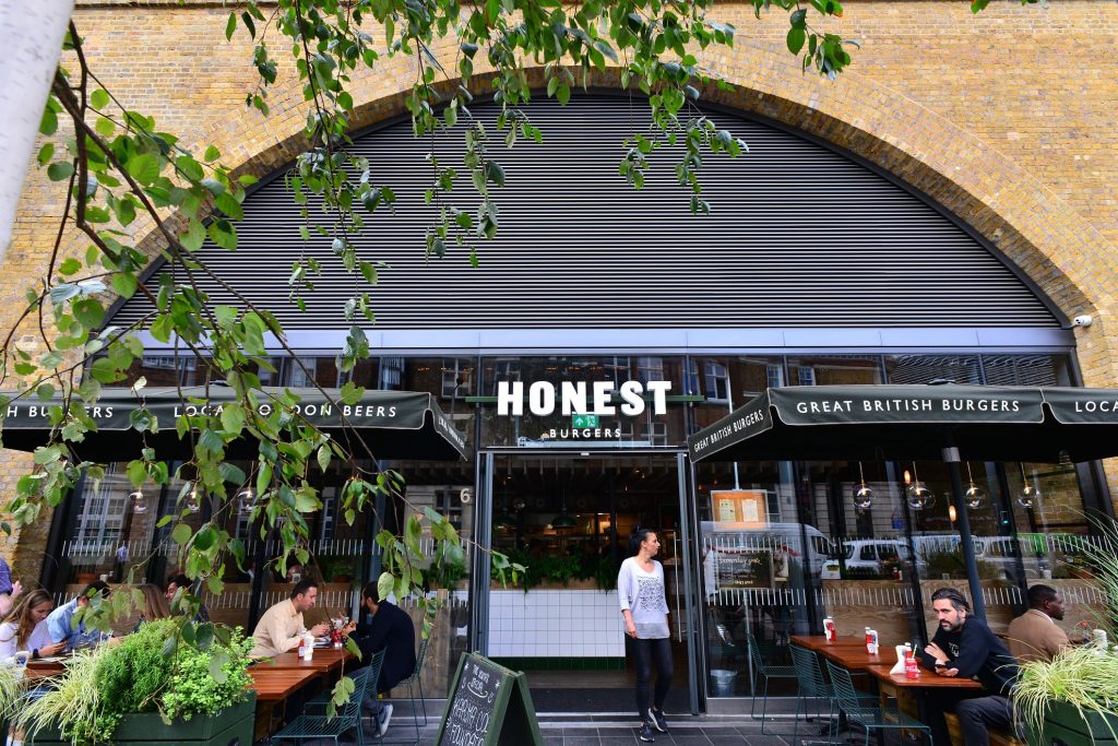 伦敦桥梁站的诚实的汉堡餐厅